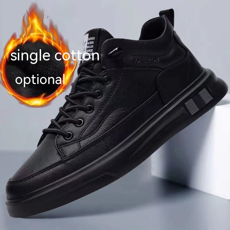 Chaussures pour hommes polyvalentes de sport doublées de polaires Épaisseurs de chaussures pour hommes Tout-match Casual Sneakers