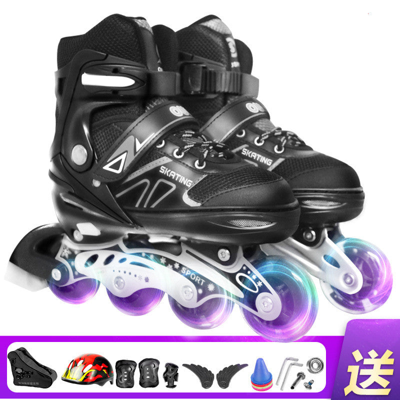 Patins de glace patinage de vitesse enfants et étudiants rouler en ligne réglable