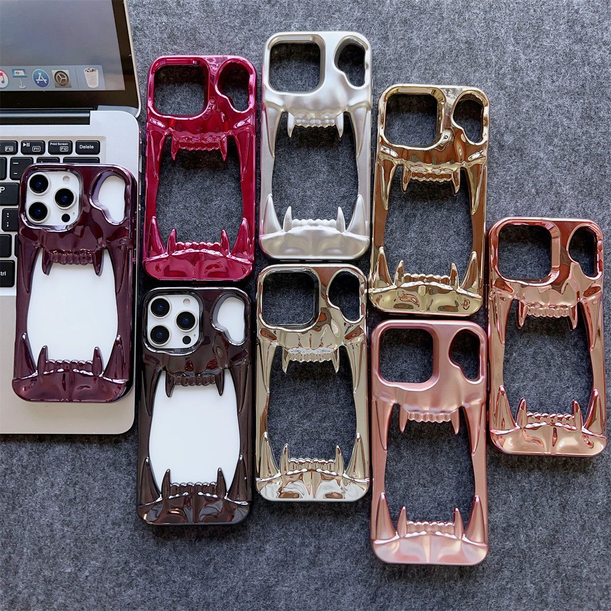 Tiger-Tooth Phone Case with 15 Cutouts