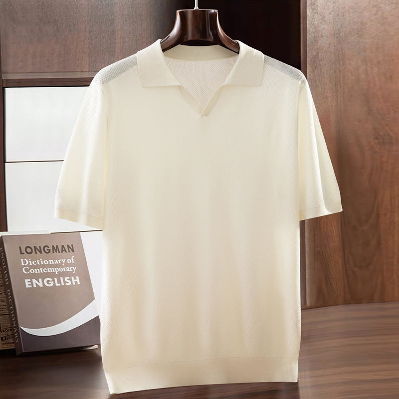 T-shirt casual Lapel pour hommes Top