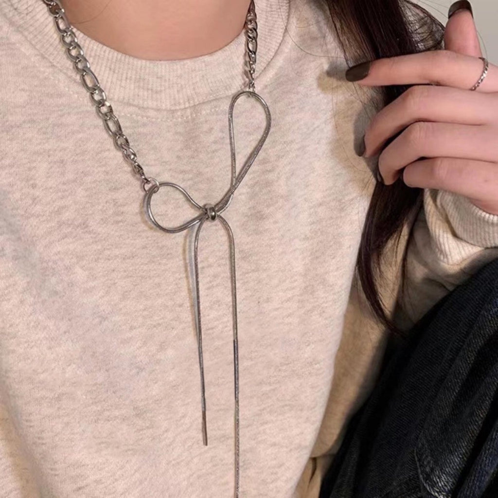 Collier polyvalent à double couche fashionable pour femme