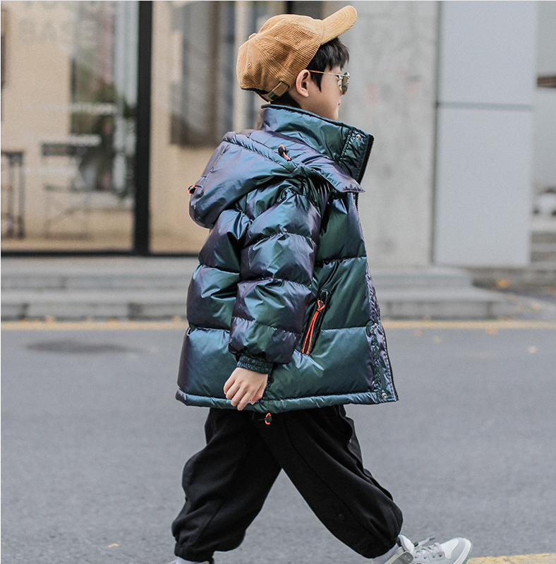 Style de l'Ouest Big Kids épais hiver Veste blanche Duck Down pour enfants