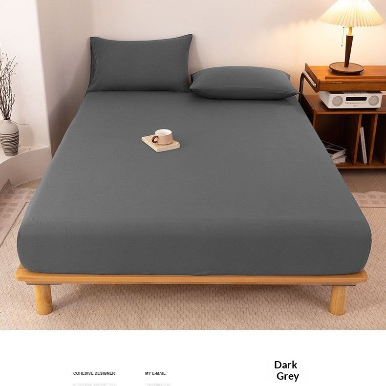 Lavé brossé de couleur solide feuille ajustée anti-dérapant couverture de lit tout-Inclusive Matelas Protecto