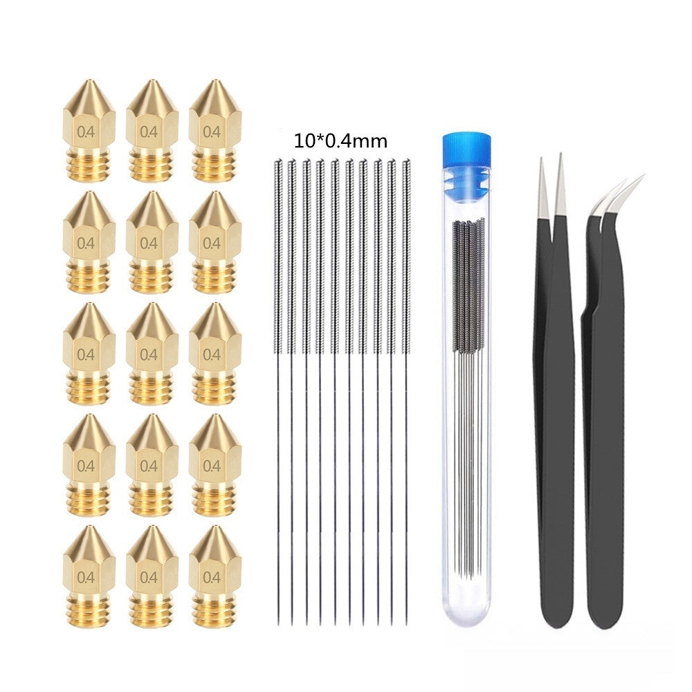 Accessoires d'imprimante 3D Pointed laiton MK8 alliage de nettoyage broche MK8