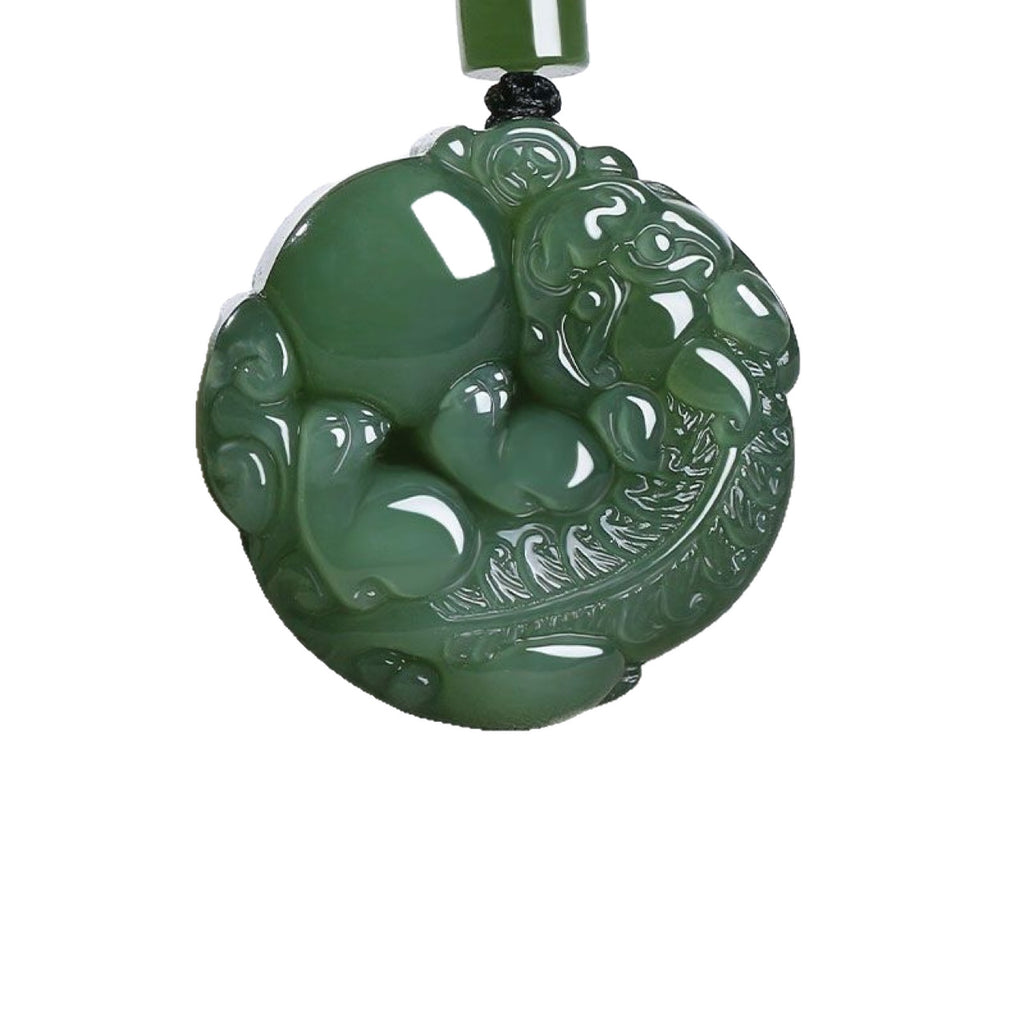 Pendentif Xinjiang Hetian Jade Pixiu pour hommes et femmes