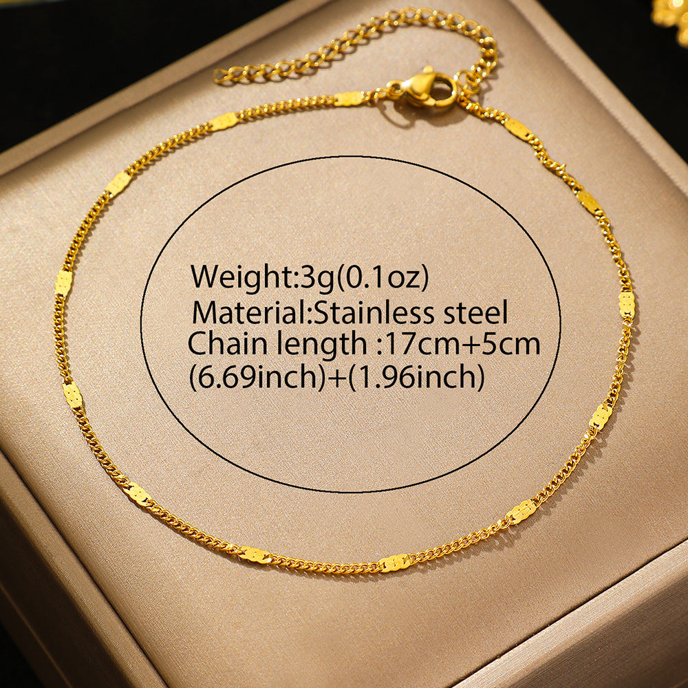 Anklet fashionable en acier inoxydable