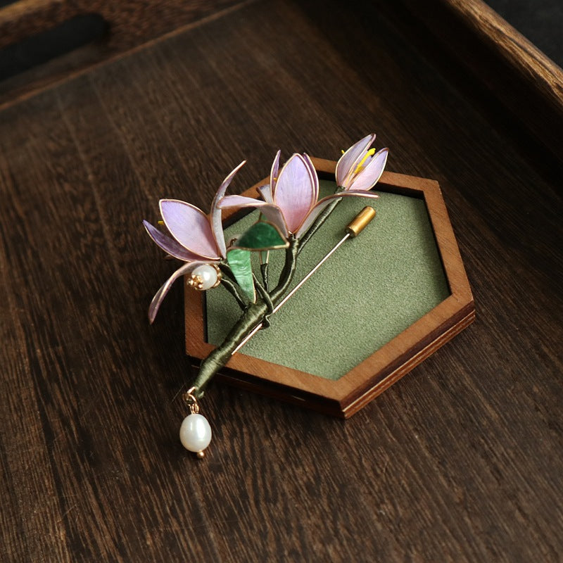 Orchidée Filigrane Brooch Décoration Fleur de poitrine