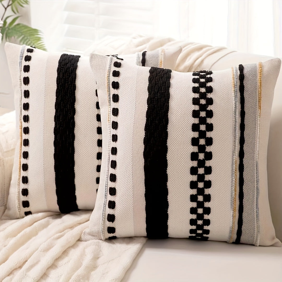Jacquard Chenille Tassel Oreiller Simple Confortable Et Universally Compatible