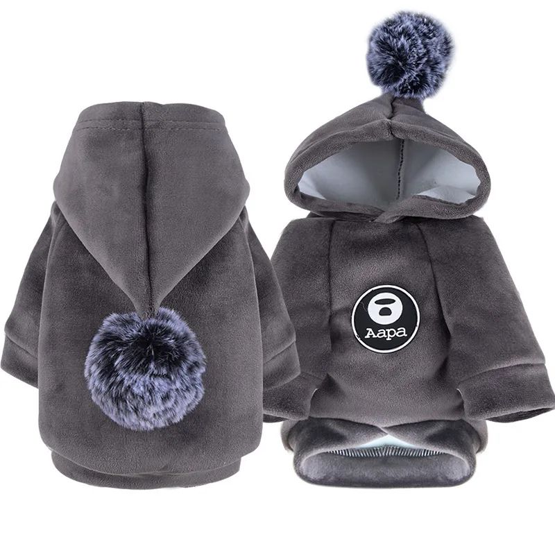 Animaux de compagnie Cat Vêtements Fleece Hairball à capuche Veste Hiver Kitty Petits chiens moyens Chats