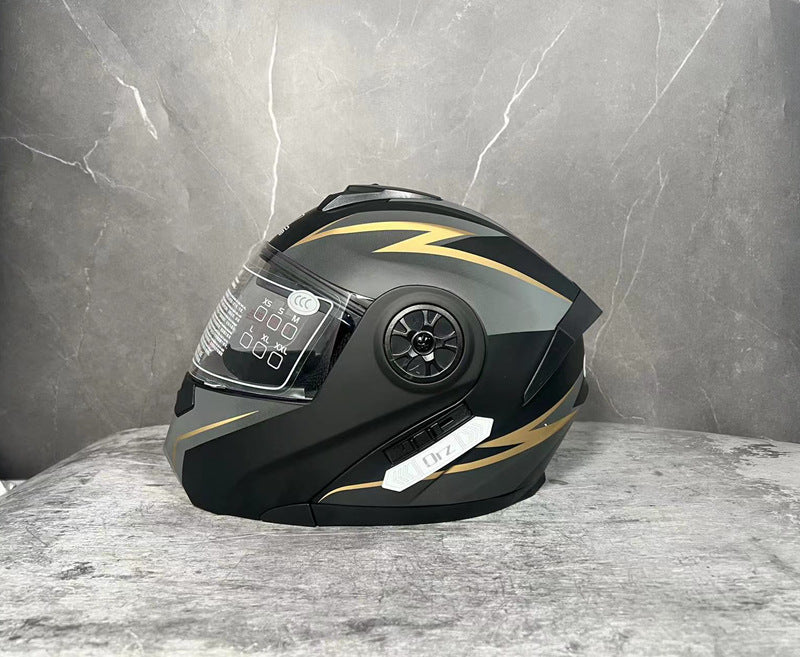 Casque de batterie gris Hommes et femmes Casque plein visage