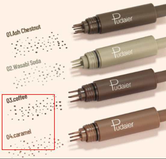 Stamp de simulation naturelle 4 couleurs Maquillage Freckle stylo