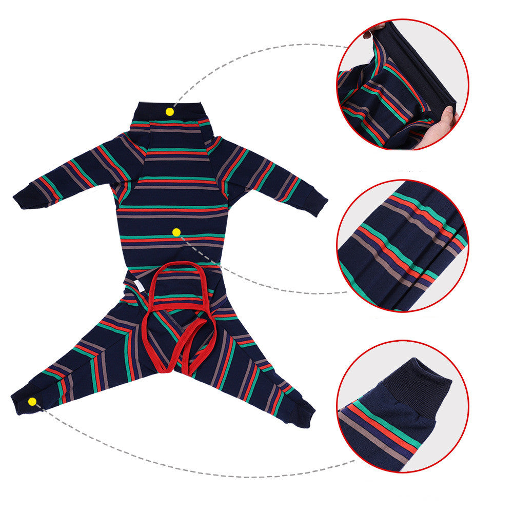 Pyjamas de chien confortable à quatre pattes tout compris Haute élasticité