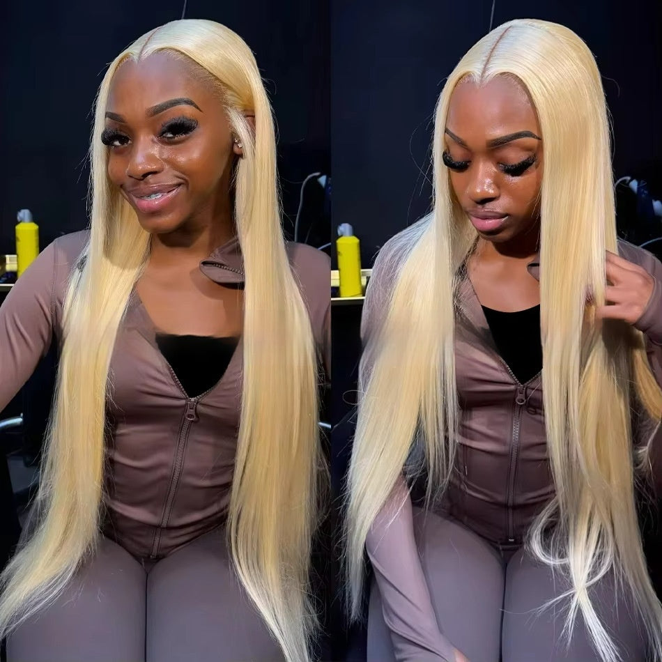 12-40Inch 613 Blond droit Perruques de cheveux humains couleurs bricolage