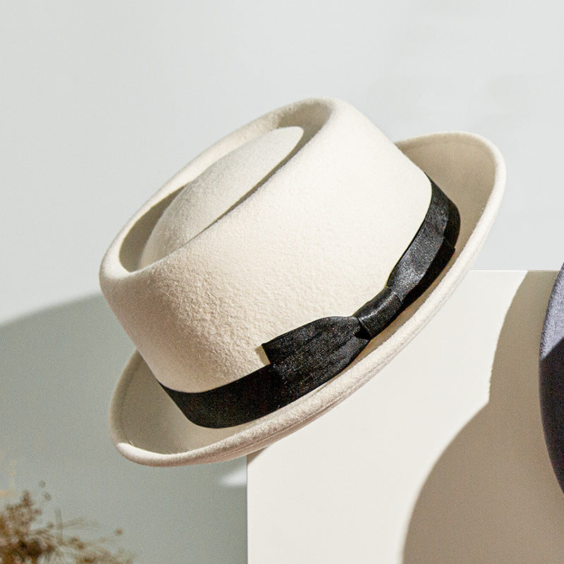 Chapeau en feutre de laine Chapeau polyvalent Chapeau classique de style britannique