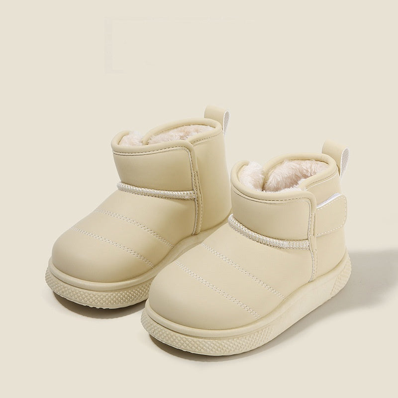 Girls' Thick Cotton Boots Fleece-Lined Warm Baby Cotton Shoes
