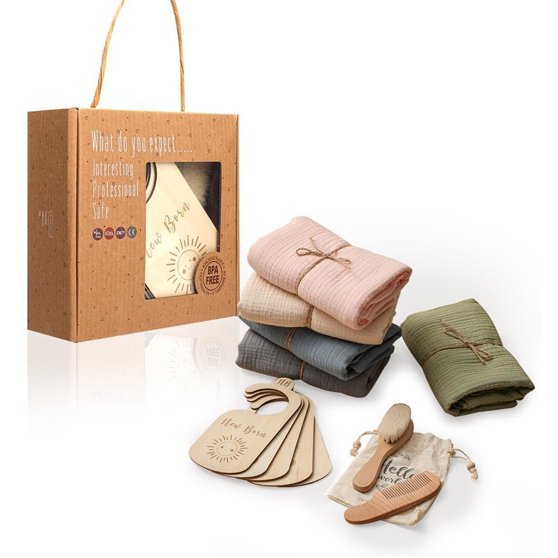 Bébé Born Gift Set Laine Brosse Bébé Skin-friendly Serviette de bain Bébé Un mois Un siècle Cent