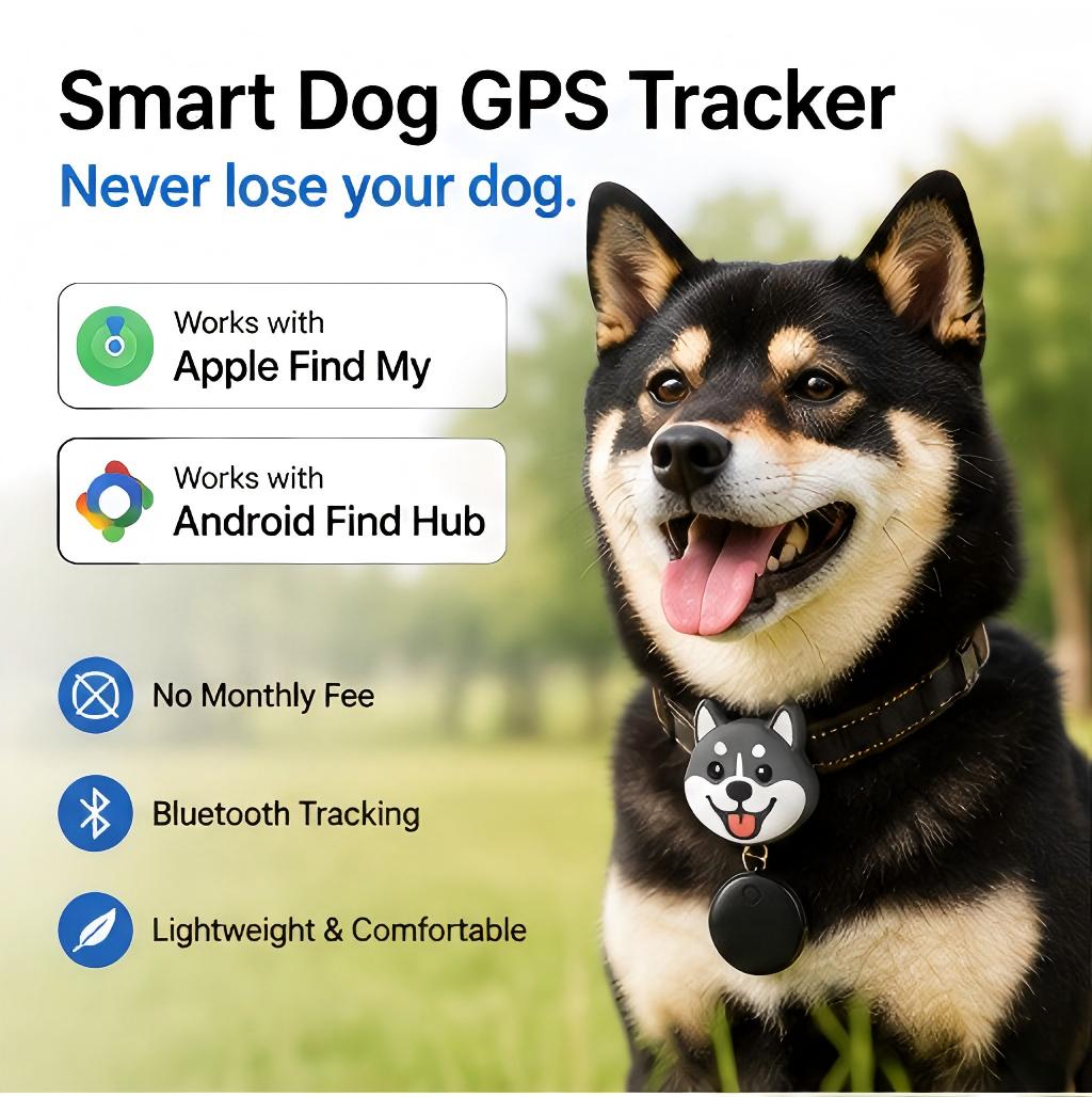 Dog GPS Tracker to Find My & Android Find Hub