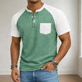 Men's polo shirt with a classic Henley collar