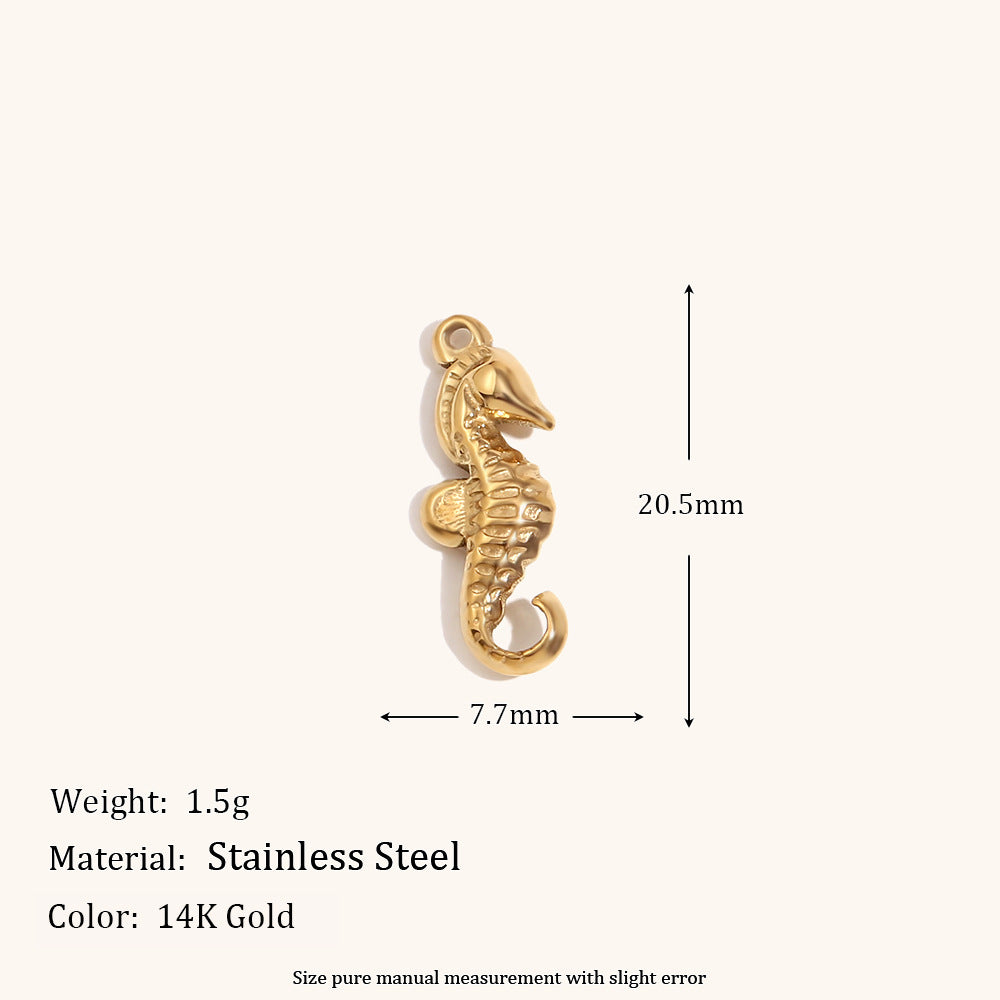 Accessoire de bijoux créatif Pendentif en acier inoxydable avec plaqué or 14K
