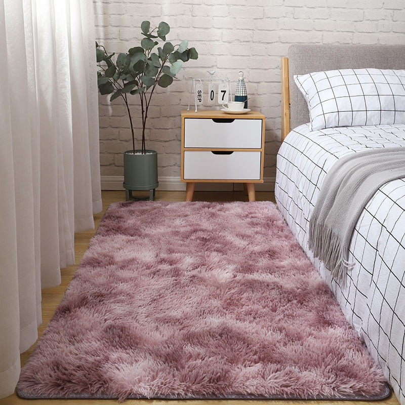 Silk Carpet Bedroom Solid Color Sitting Area