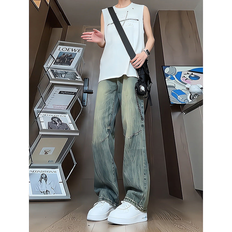 Slimming, Jambe droite Pantalons minces style vintage légèrement évasés