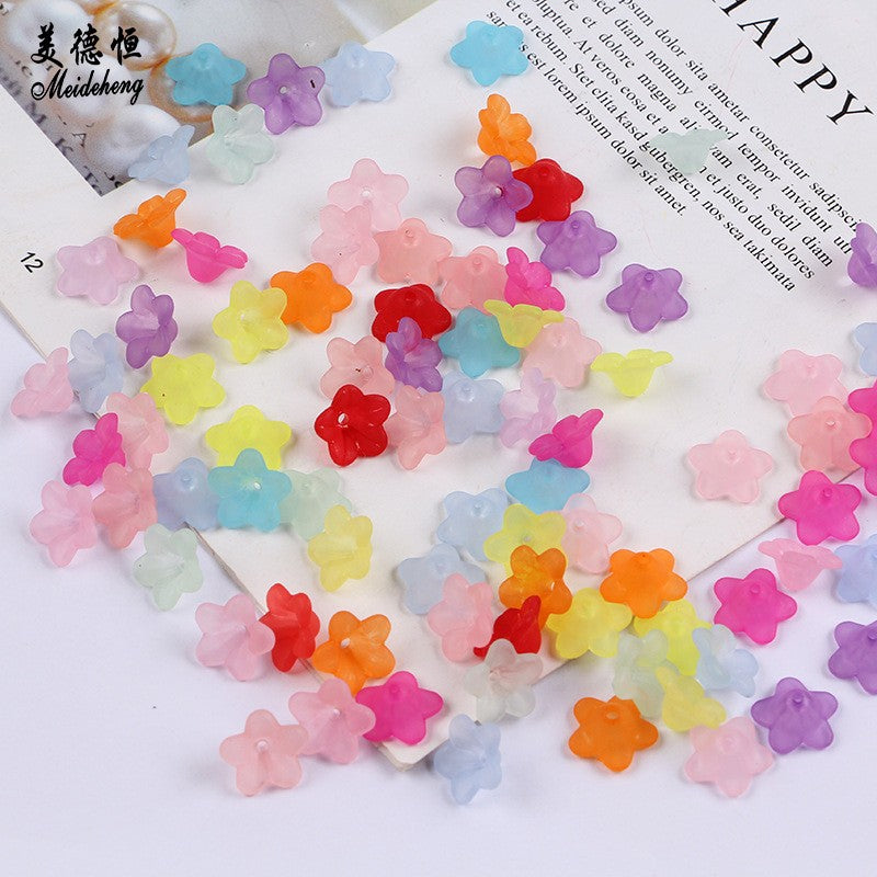 Perles 5-Petal Acrylique Matte