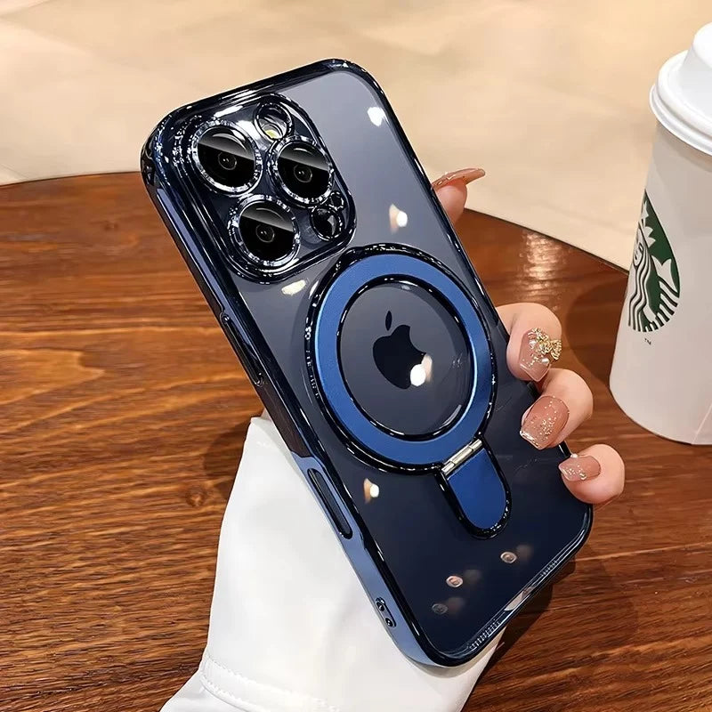 Boîtier de téléphone à aspiration magnétique électroplaqué