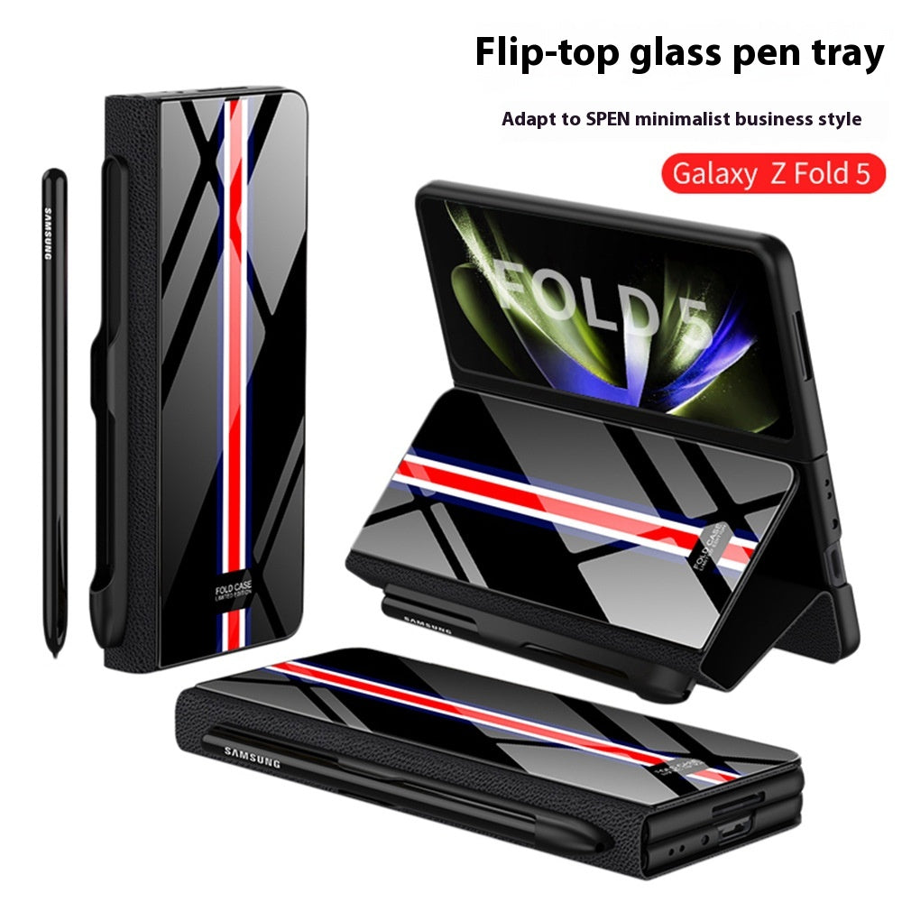 Galaxy Z Fold5 écran pliant téléphone mobile cas de téléphone Flip en verre créatif