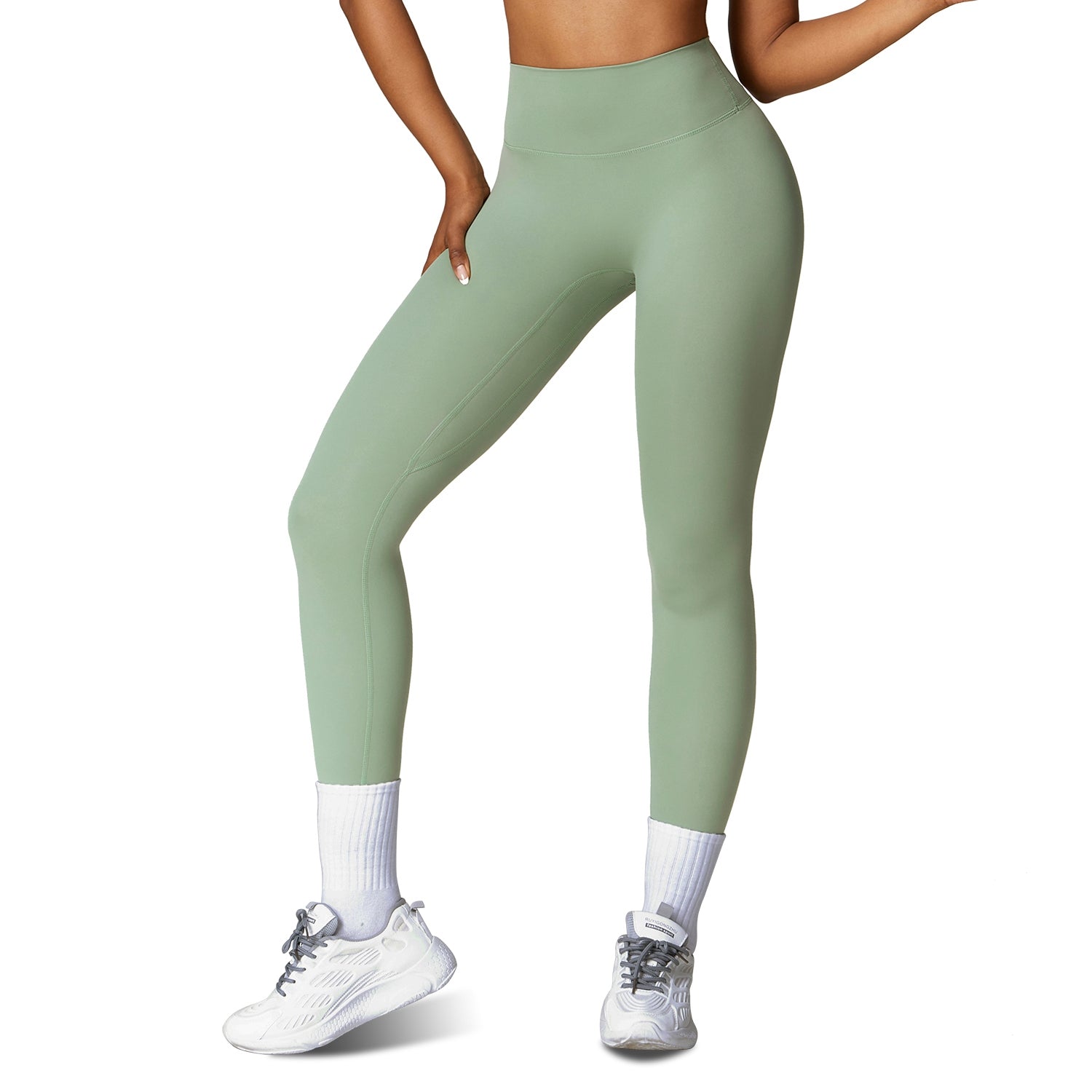 4 Tailles-5 Couleurs Option -- 1Pc Femmes haute taille Leggings d'entraînement Tummy Control Compressi