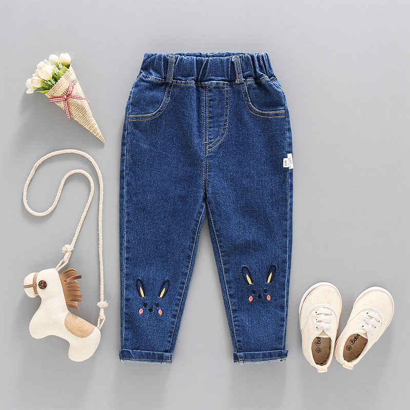 Jeans de coton casual stretch pour filles