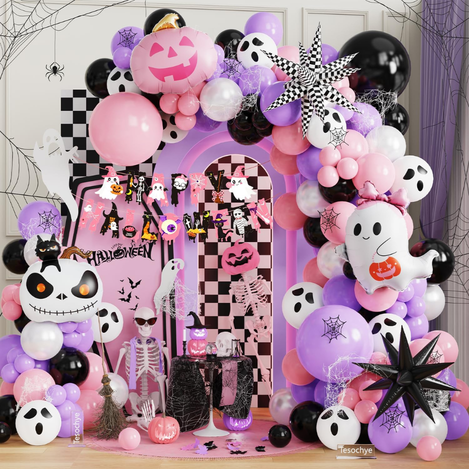152pcs Ballon d'Halloween Garland Arch Kit