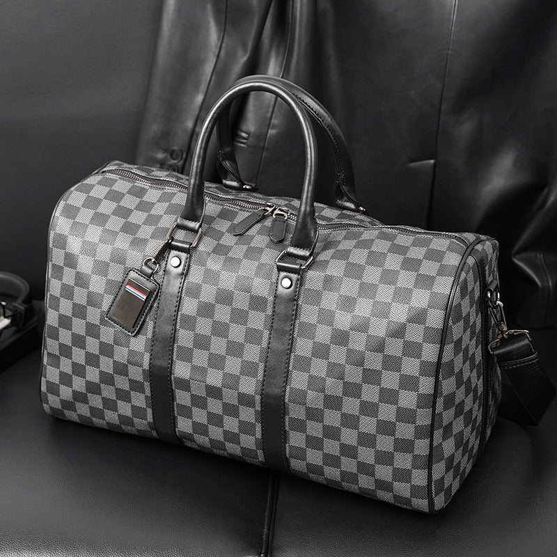 Grande capacité de courte distance Crossbody Bag Coréen Plaid Travel Sac à main