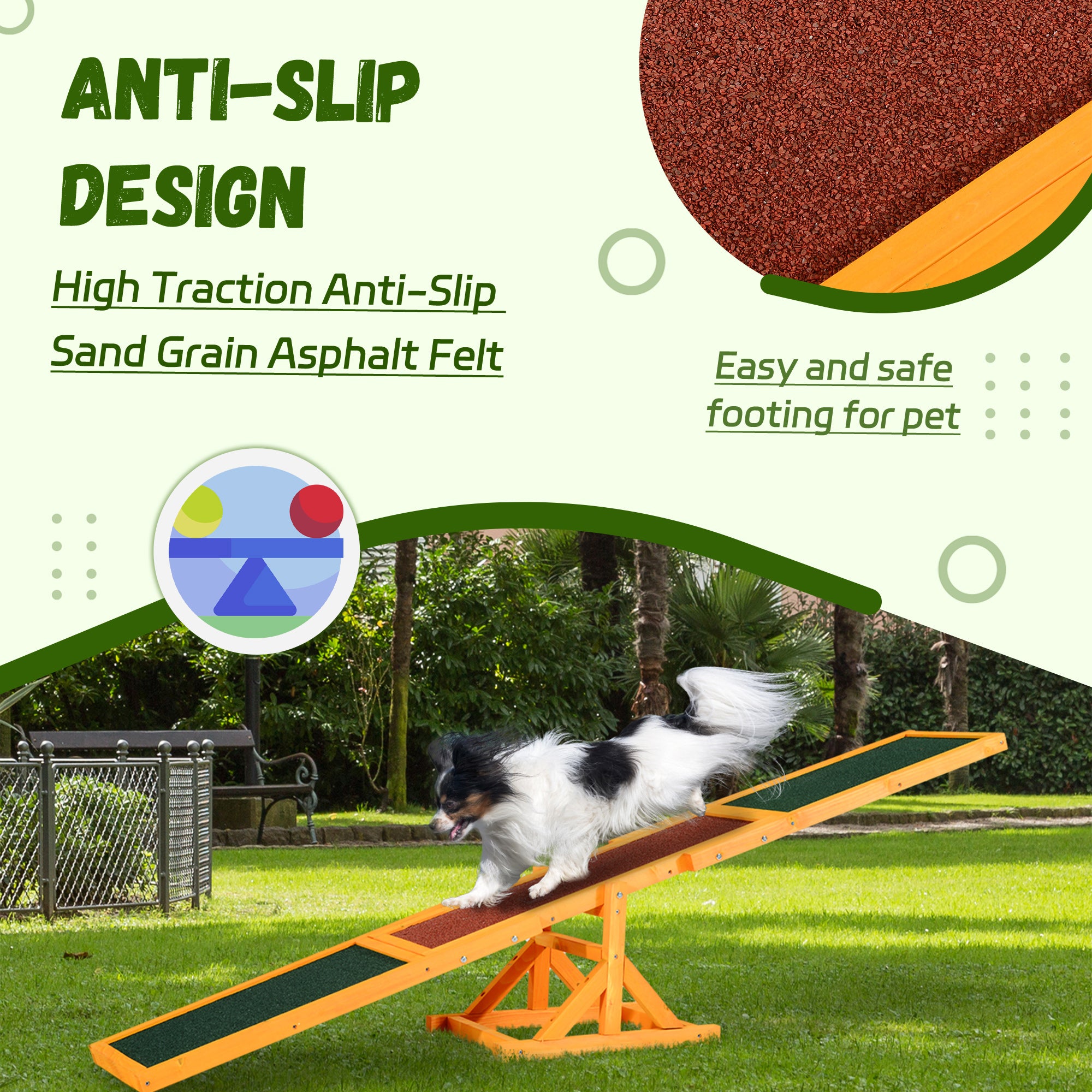 Agilité chien en bois Seesaw pour l'entraînement d'équilibre et l'exercice