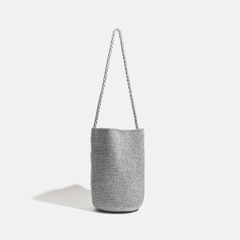 Sac en seau rouge fait à la main de style coréen pour femmes