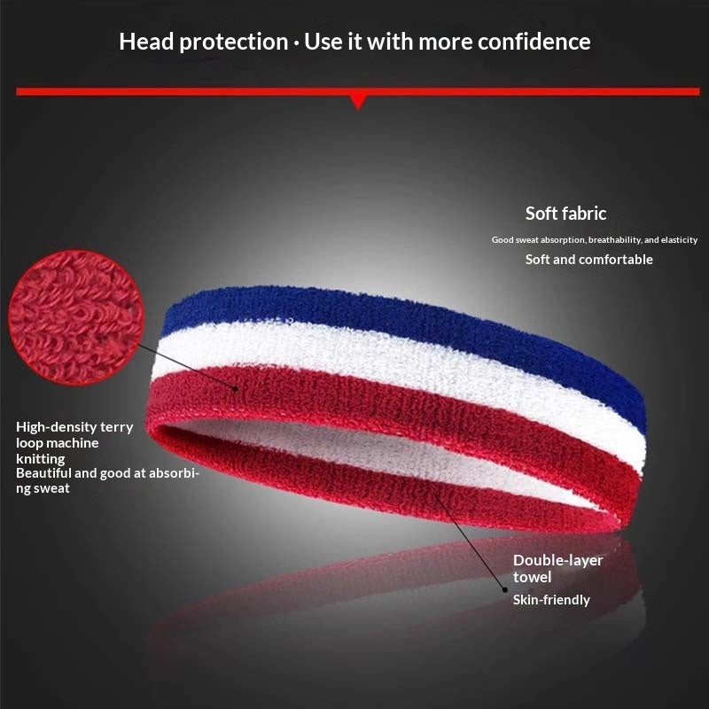 Bande-tête et bande-bracelet d'absorption de la sueur pour les exercices de course et de fitness