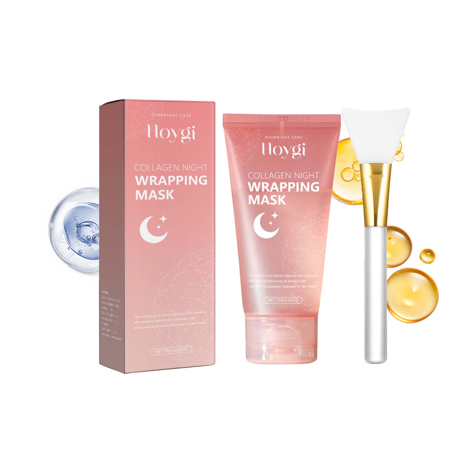 Collagène Peeling et Tearing Masque faciale 75g-1 Masque faciale Boîte à brosses