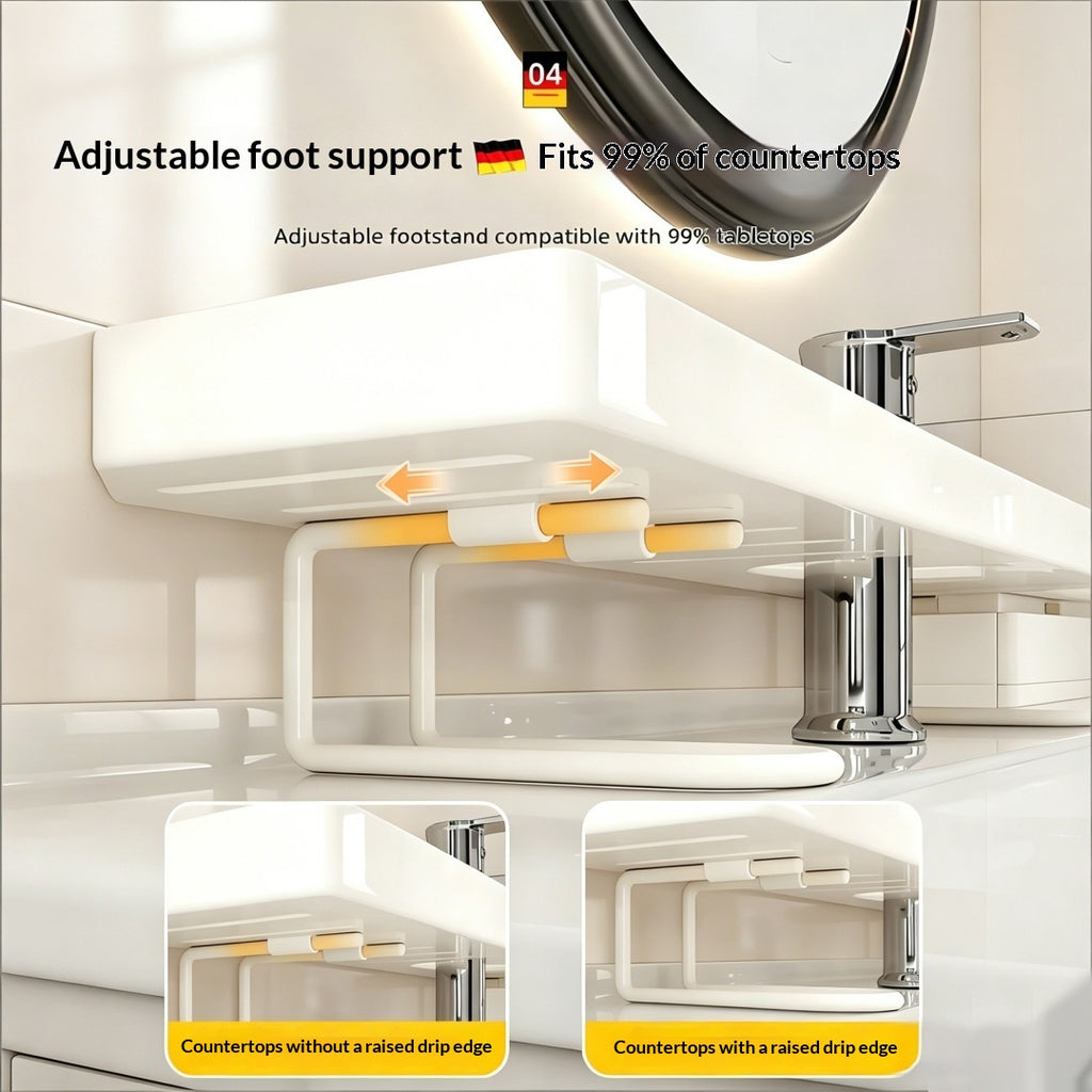 Robinet de toilette Rack Salle de bain Sink Rack Laver les mains Piscine Pas de perforation Asphalt Rack Salle de bain