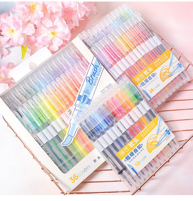 Couleur Calligraphie Art Coiffure Note Stylo