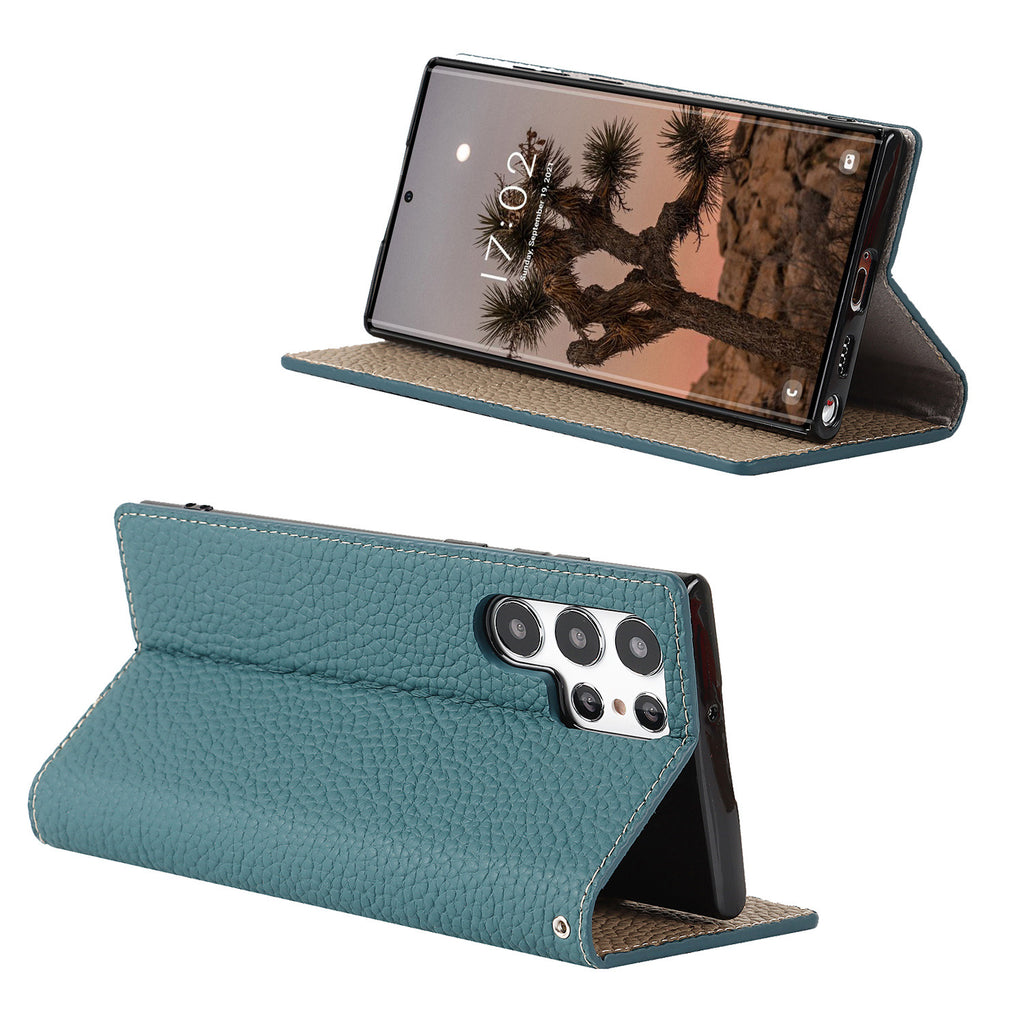 Étui de téléphone en cuir Litchi Galaxy S24 Ultra Case