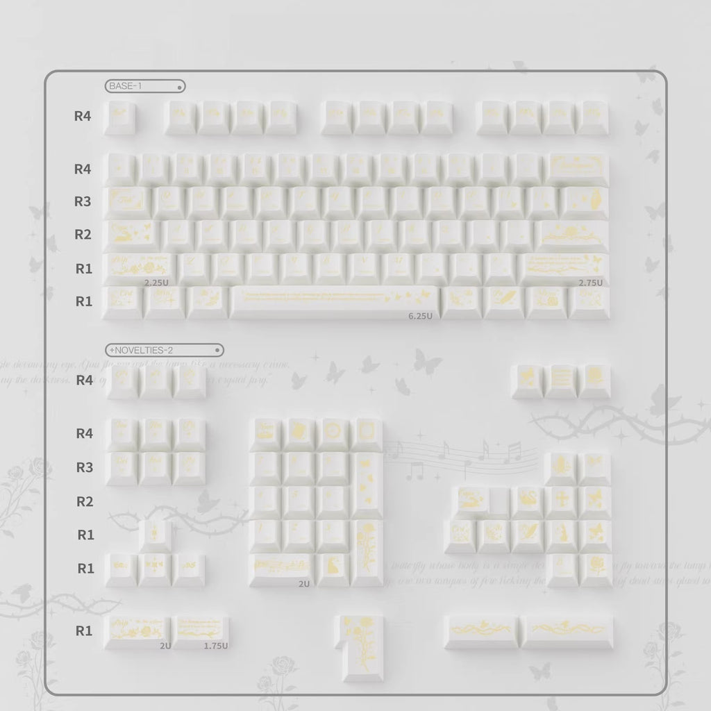 Clavier métallique à l'air de perles de nuit
