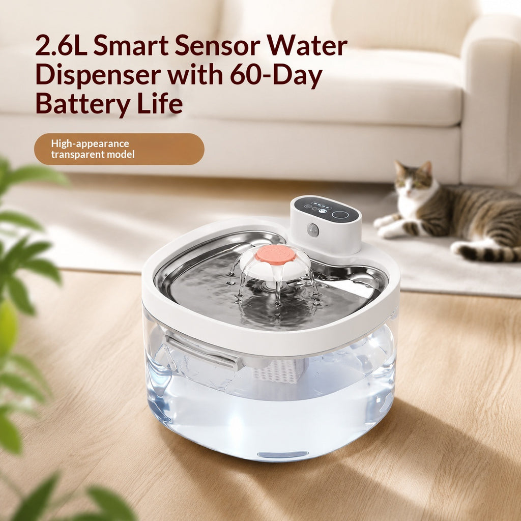 Fontaine d'eau pour animaux de compagnie filtrée par circulation intelligente