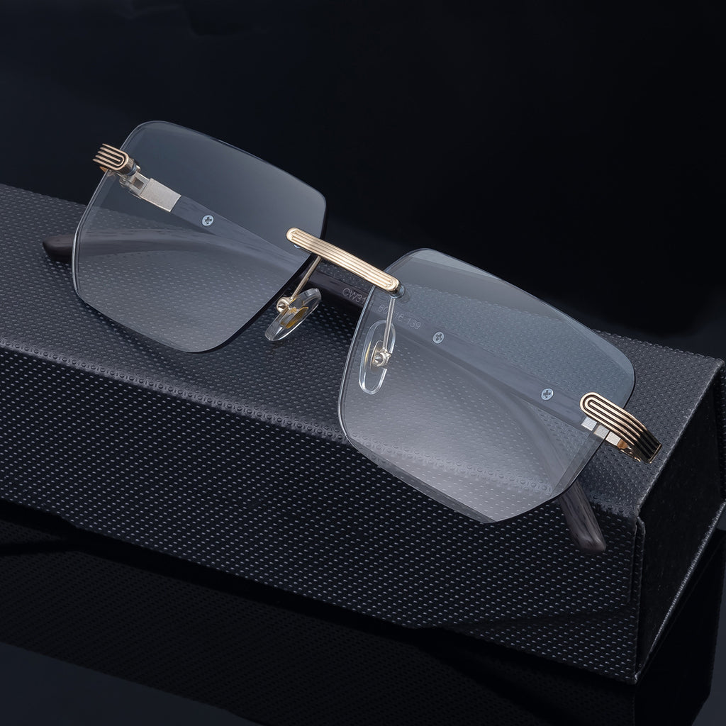 Lunettes de soleil sans cadre pour hommes haut de gamme