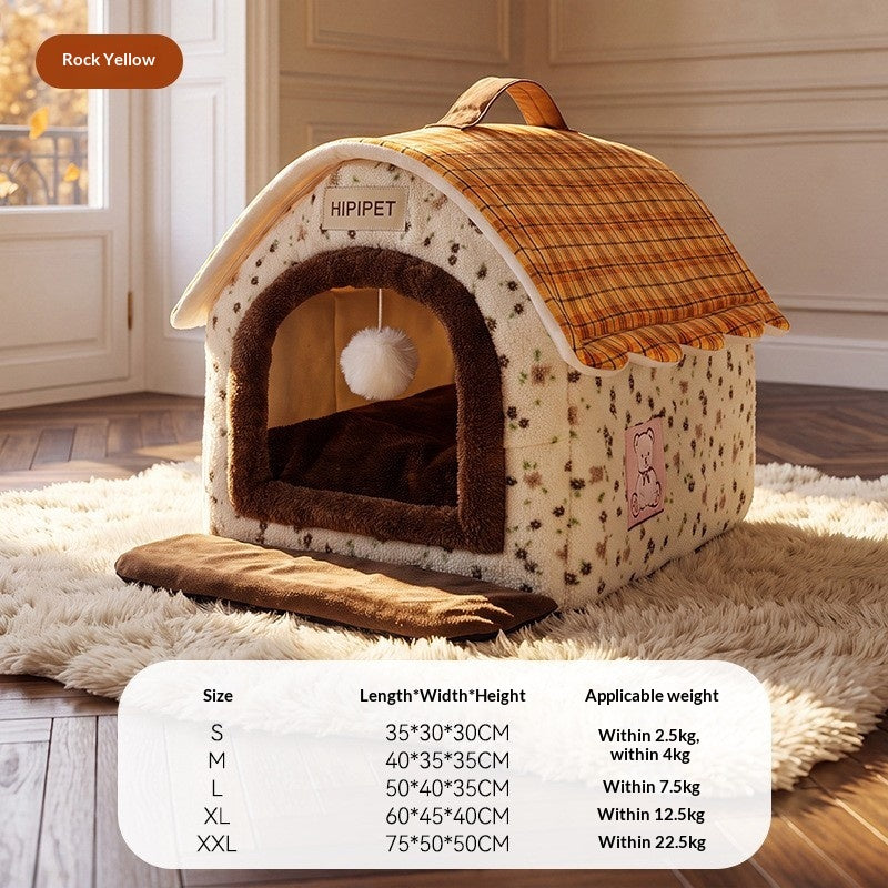 Animaux de compagnie Portable Courbé Maison Nid Petit à moyenne taille chien lit et lit de chat