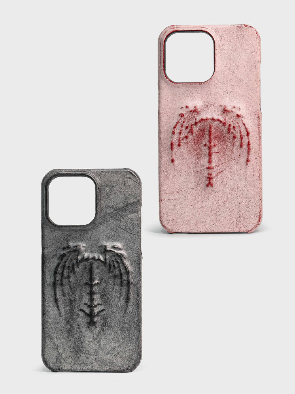Rétro Vampire gothique Bat Wing Embossed Style foncé Étui téléphonique