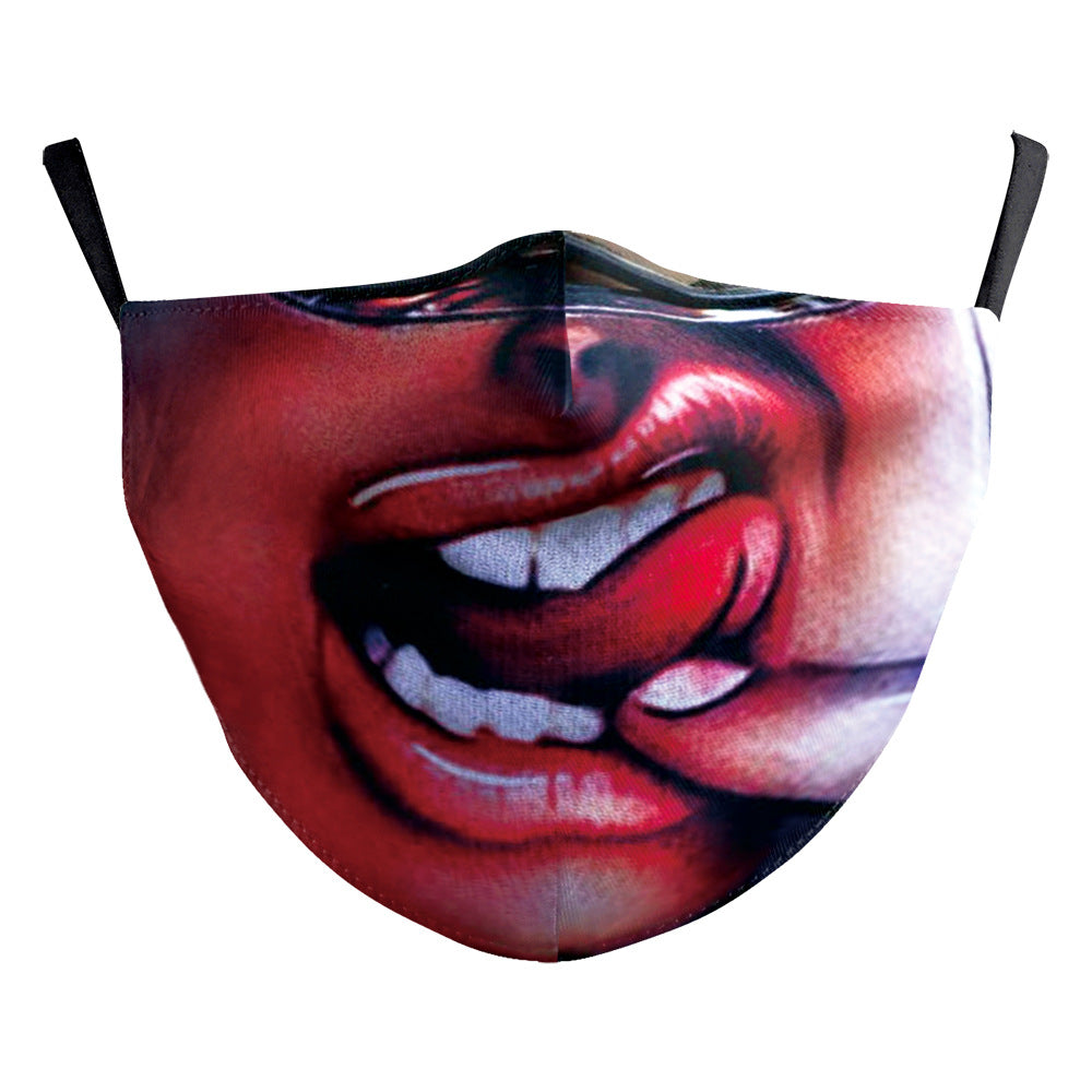 Impression numérique Clown Halloween Funny Horror Double couche Masque de poussière