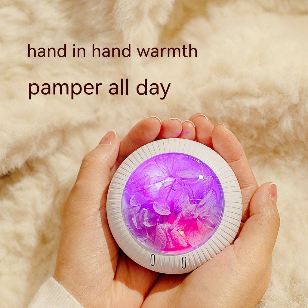 PréservéFlower Power Bank Lumière Ambiance Portable Mini Chauffage
