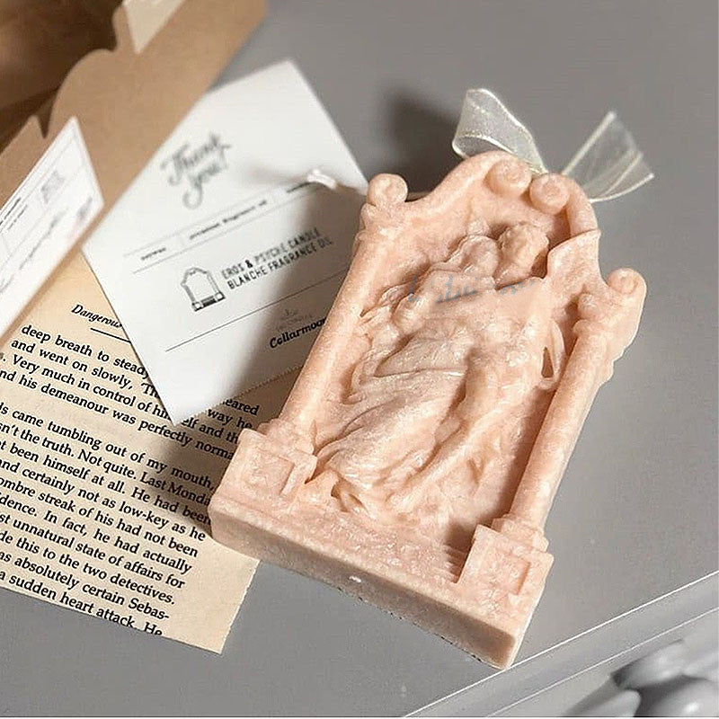 Ancien couple grec Angel Aromatherapy Gypse bougie chocolat cuisson gâteau décorant le sil