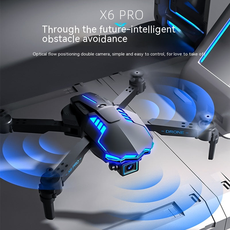 X6 Aérien 4k double caméra Évitement d'obstacle et de télécommande Aircraft Toy