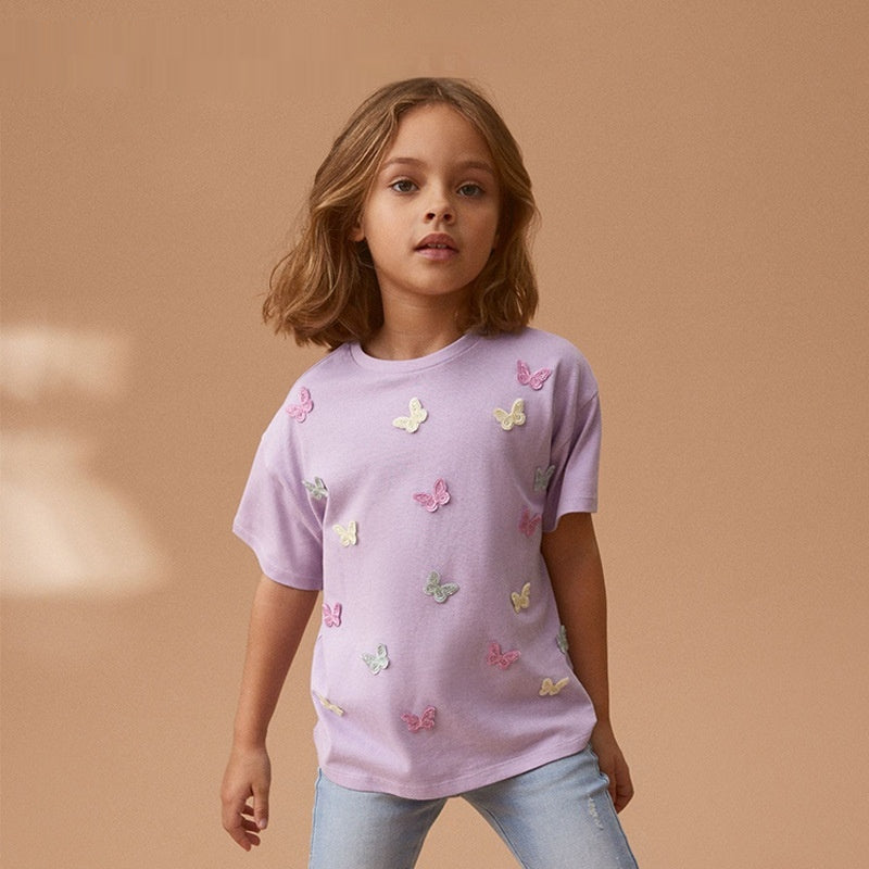 T-shirt décontracté élégant pour les petites filles