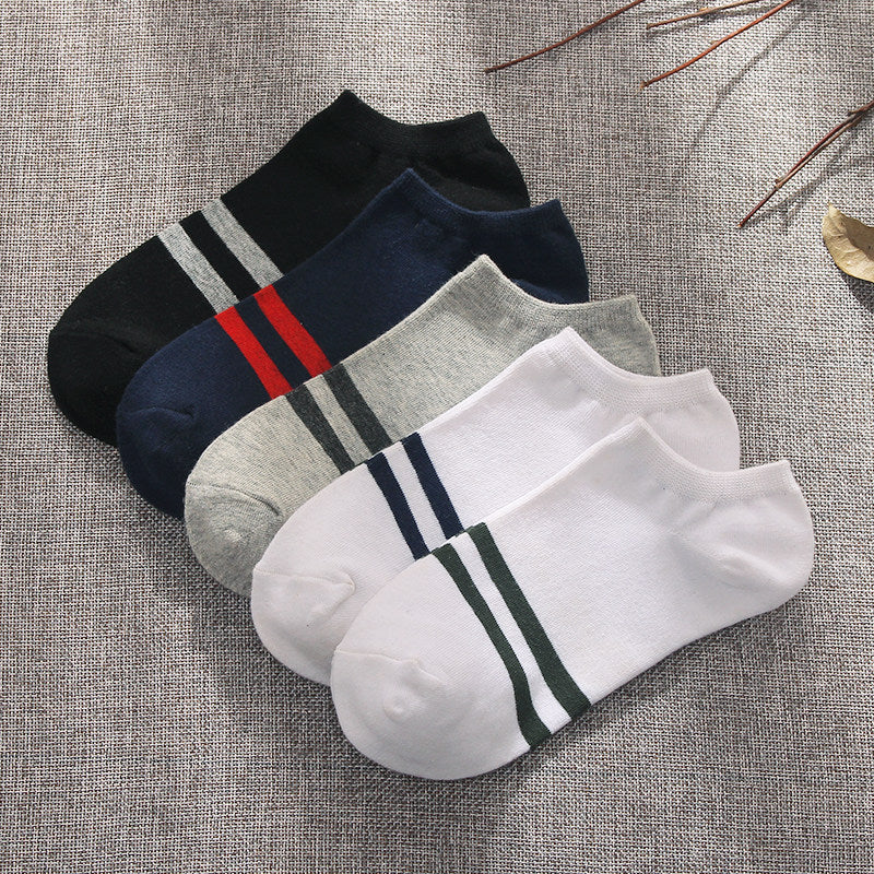 Été Low-cut Solid-color Business Coton Trendy Sweat-absorbent Respirant et Low-cut A